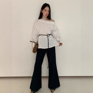 lazy white Top