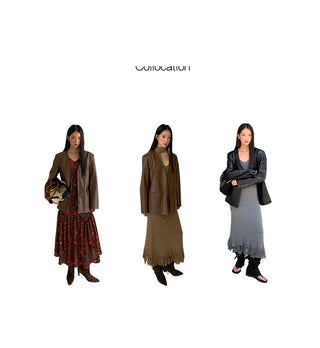 simple leather coat