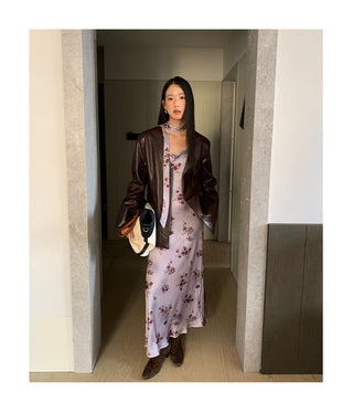 simple leather coat