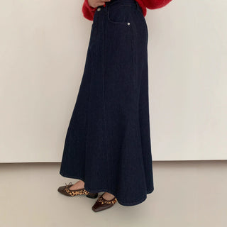 denim sheath skirt
