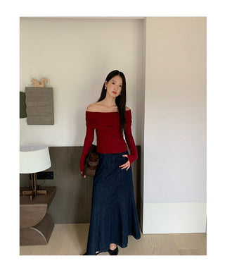 denim sheath skirt