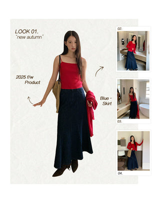 denim sheath skirt
