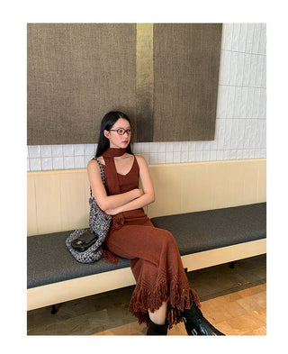 tassel sling dress