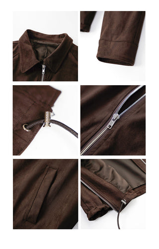 zipper lapel coat