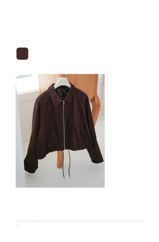 zipper lapel coat