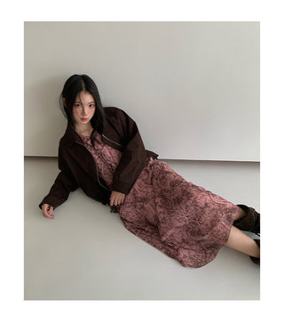 zipper lapel coat