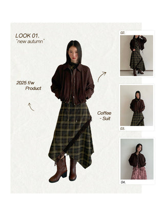 zipper lapel coat