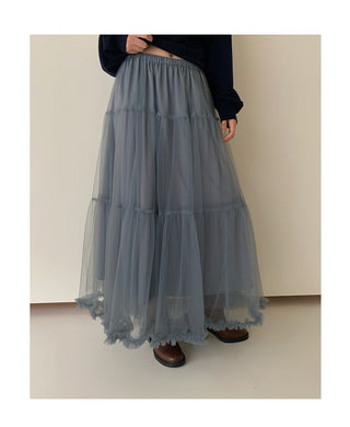 elastic mesh skirt