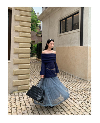 elastic mesh skirt