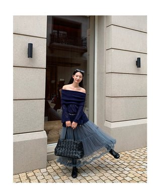 elastic mesh skirt