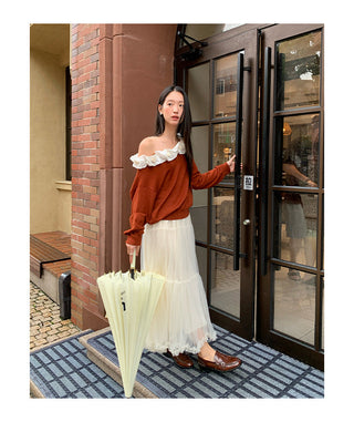 elastic mesh skirt