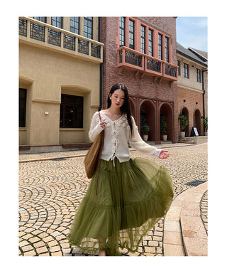elastic mesh skirt