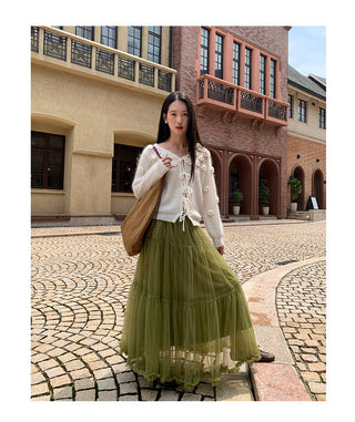 elastic mesh skirt