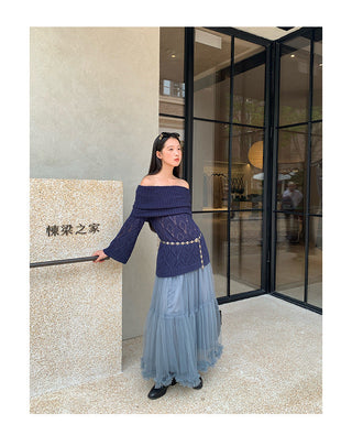 elastic mesh skirt