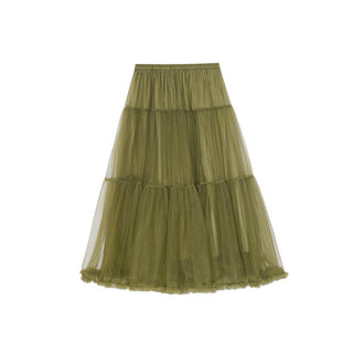 elastic mesh skirt