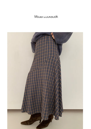 contrast check skirt