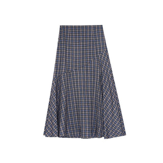 contrast check skirt