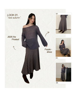 contrast check skirt