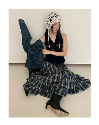 preppy plaid skirt