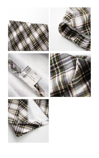 plaid straight skirt