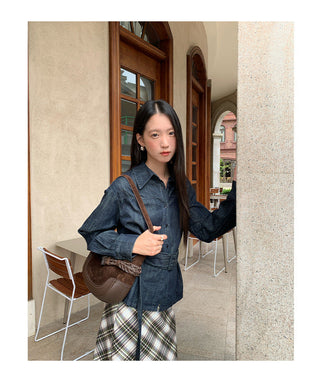 plaid straight skirt