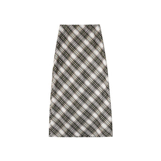 plaid straight skirt
