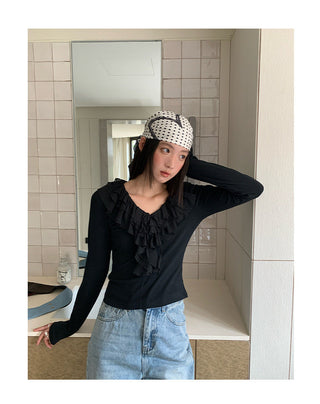 ruffled bottoming Top