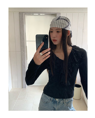 ruffled bottoming Top
