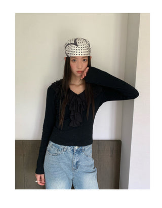 ruffled bottoming Top