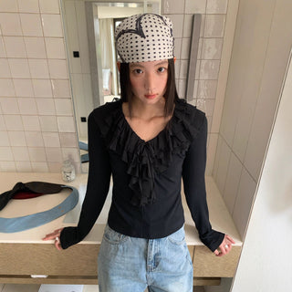 ruffled bottoming Top