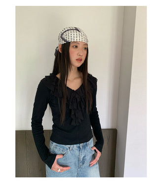 ruffled bottoming Top