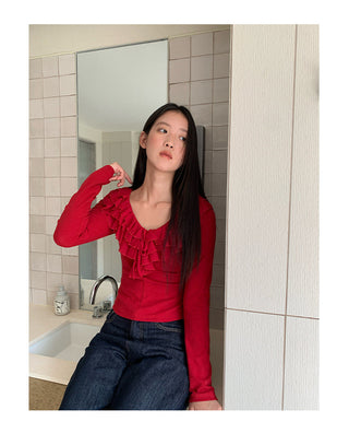 ruffled bottoming Top