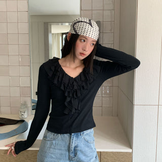 ruffled bottoming Top