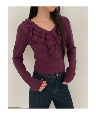 ruffled bottoming Top