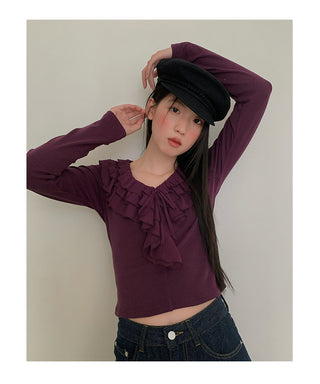 ruffled bottoming Top