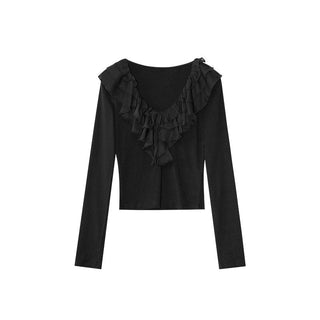ruffled bottoming Top