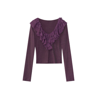 ruffled bottoming Top