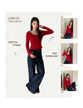 ruffled bottoming Top