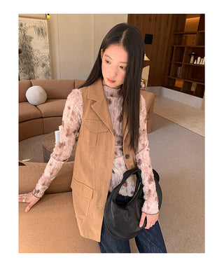 belted long vest