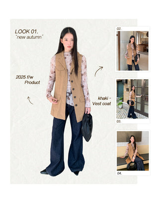 belted long vest