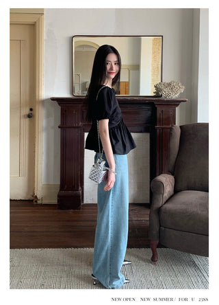 V-neck slim Top