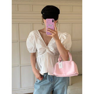 V-neck slim Top
