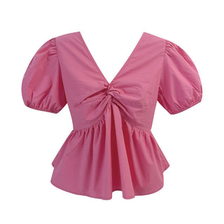 V-neck slim Top