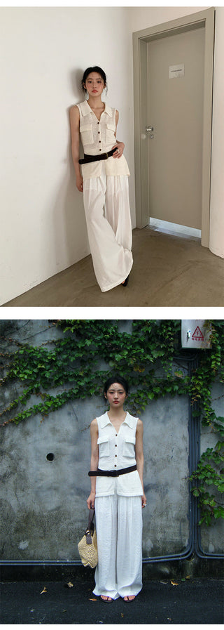 sleeveless cardigan