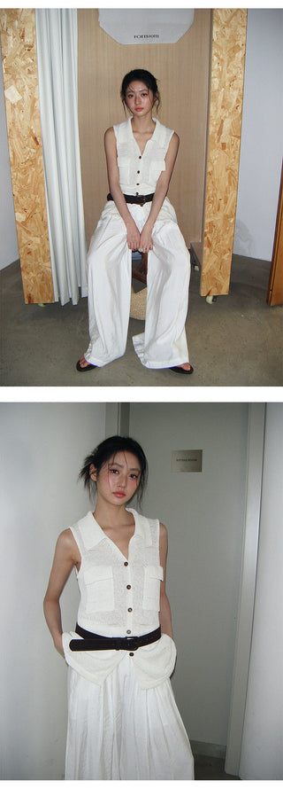 sleeveless cardigan