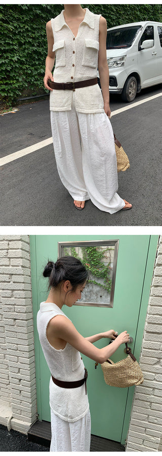 sleeveless cardigan