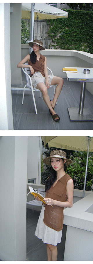 sleeveless cardigan