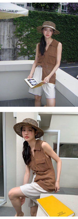 sleeveless cardigan