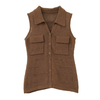 sleeveless cardigan