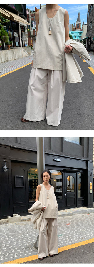 textured wide pants